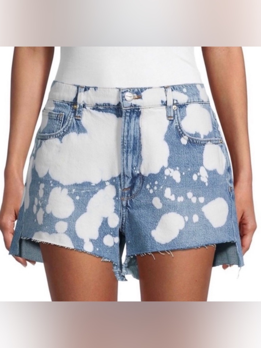 NWOT Frame Le Ultra Baggy Denim Tie Dye Shorts